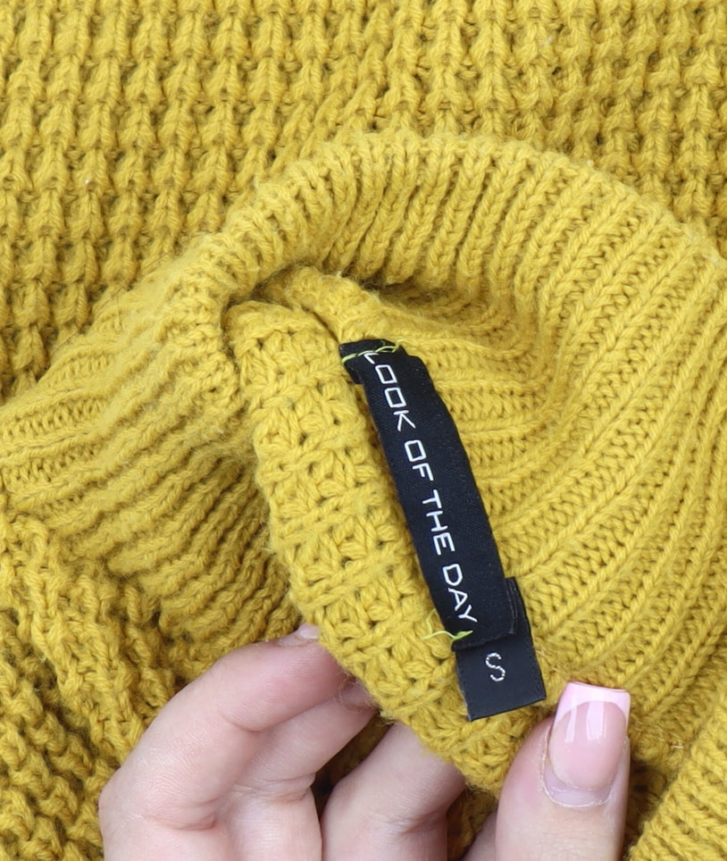 Look of the Day Women's Yellow Acrylic Pullover Jumper