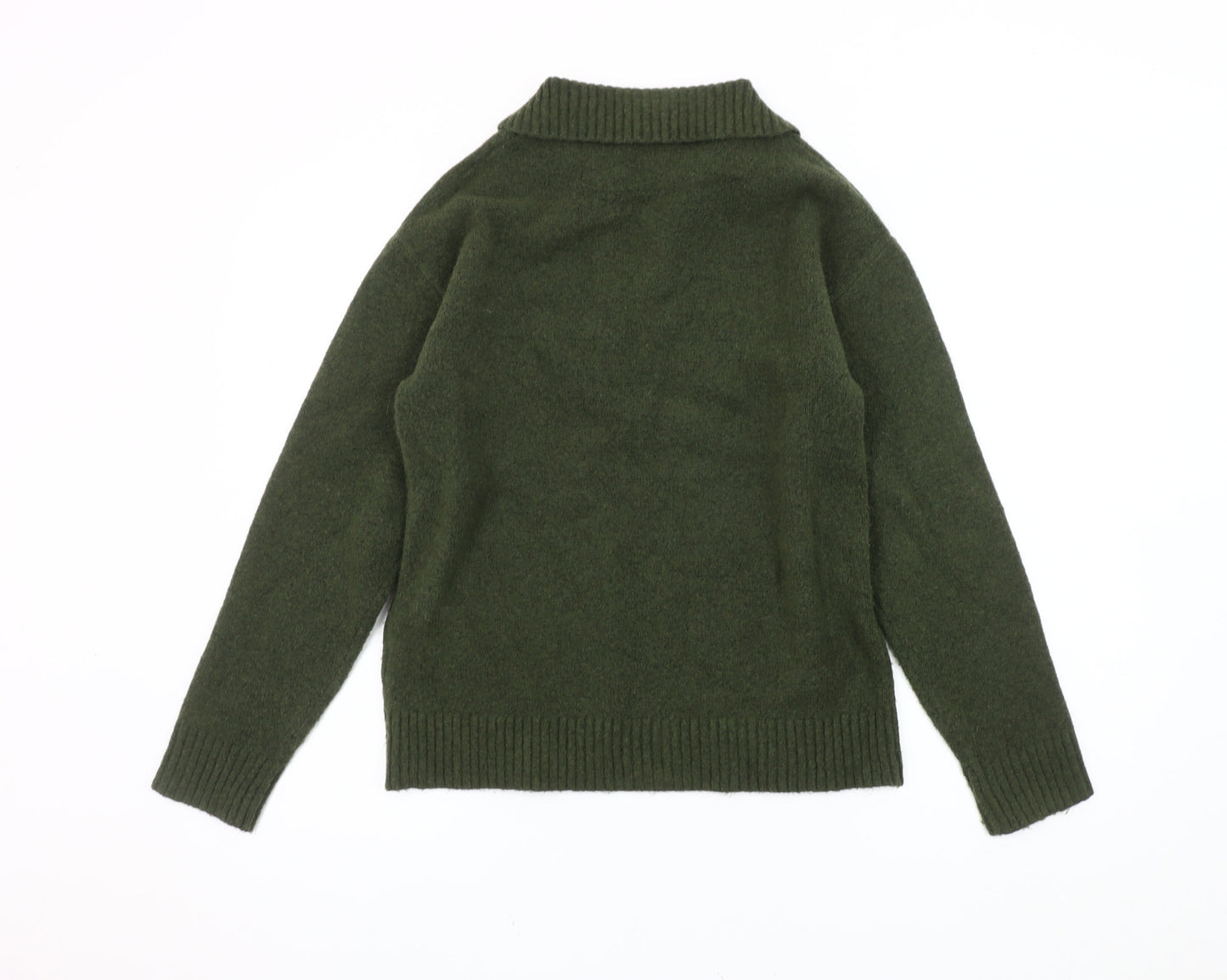 Primark Women's Green V-Neck Pullover Jumper 2XS