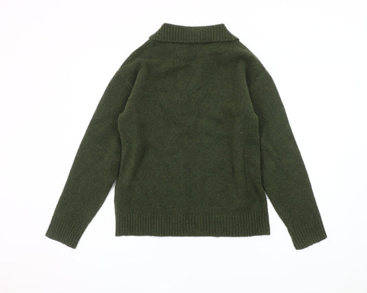 Primark Women's Green V-Neck Pullover Jumper 2XS