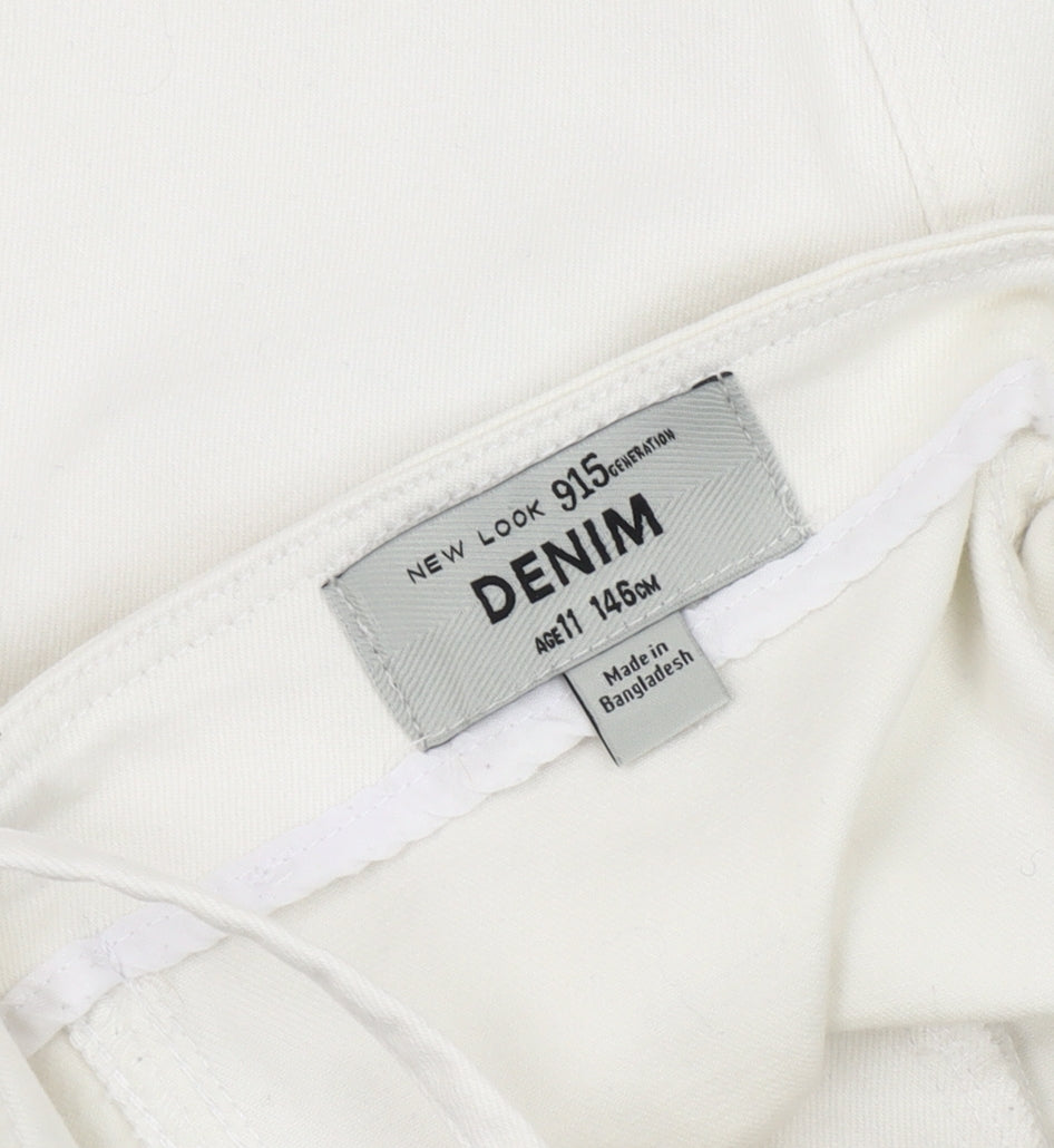 New Look Denim White Girls Pencil Dress 11 Years
