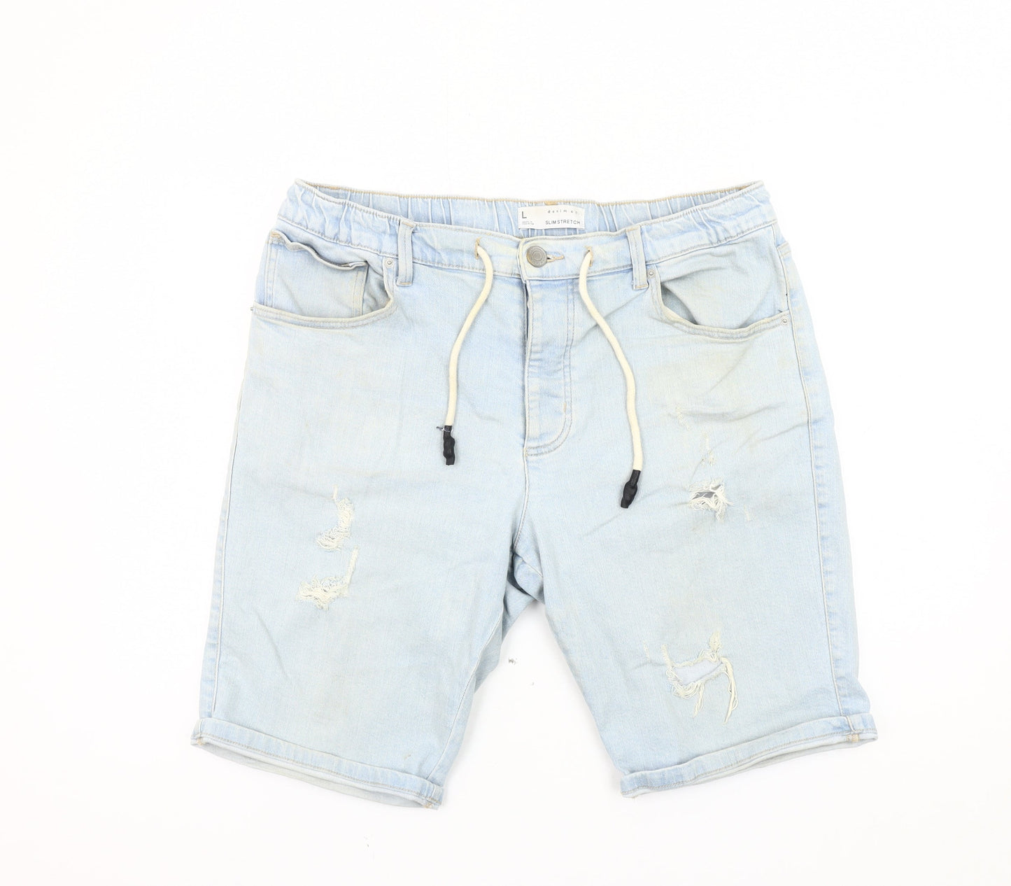 denim co. Men's Blue Slim Cargo Shorts L