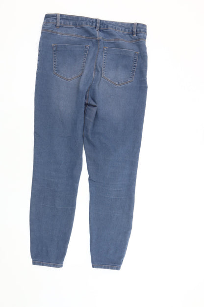 Womens UK Size 12 Papaya Regular Fit Slim Blue Jeans
