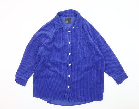 Denim Co. Women's Blue Corduroy Jacket Size L