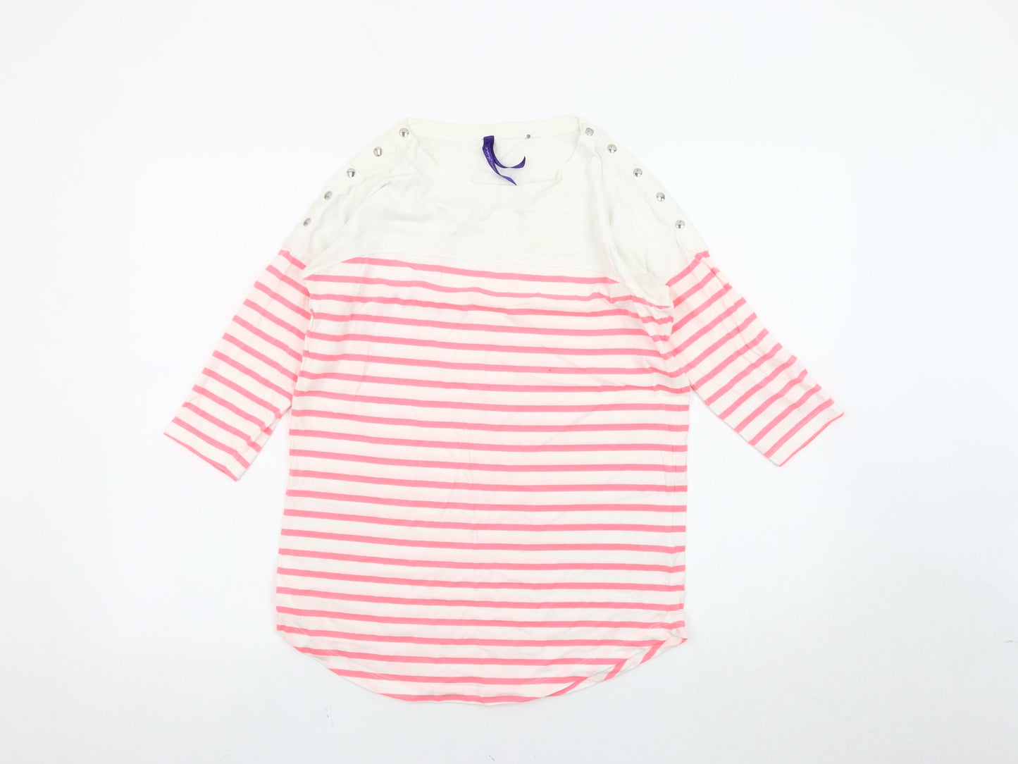Womens UK Size 8 Seraphine Pink Basic T-Shirt
