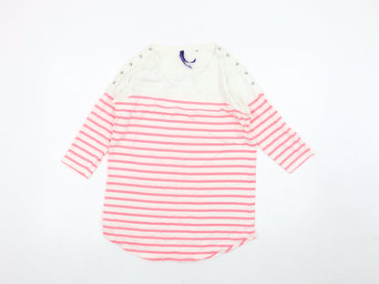 Womens UK Size 8 Seraphine Pink Basic T-Shirt