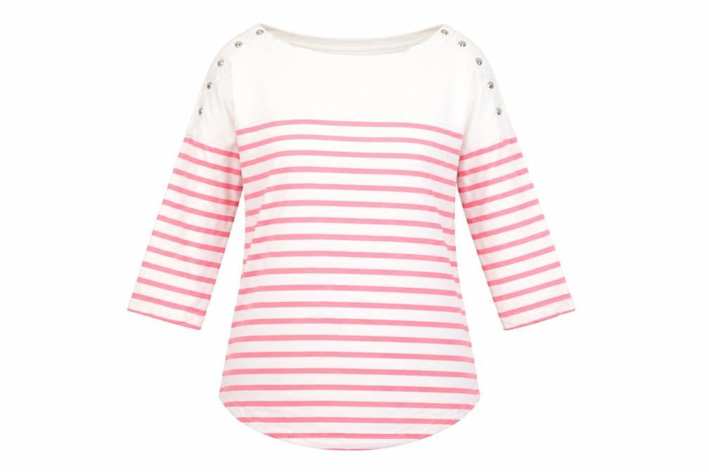 Womens UK Size 8 Seraphine Pink Basic T-Shirt