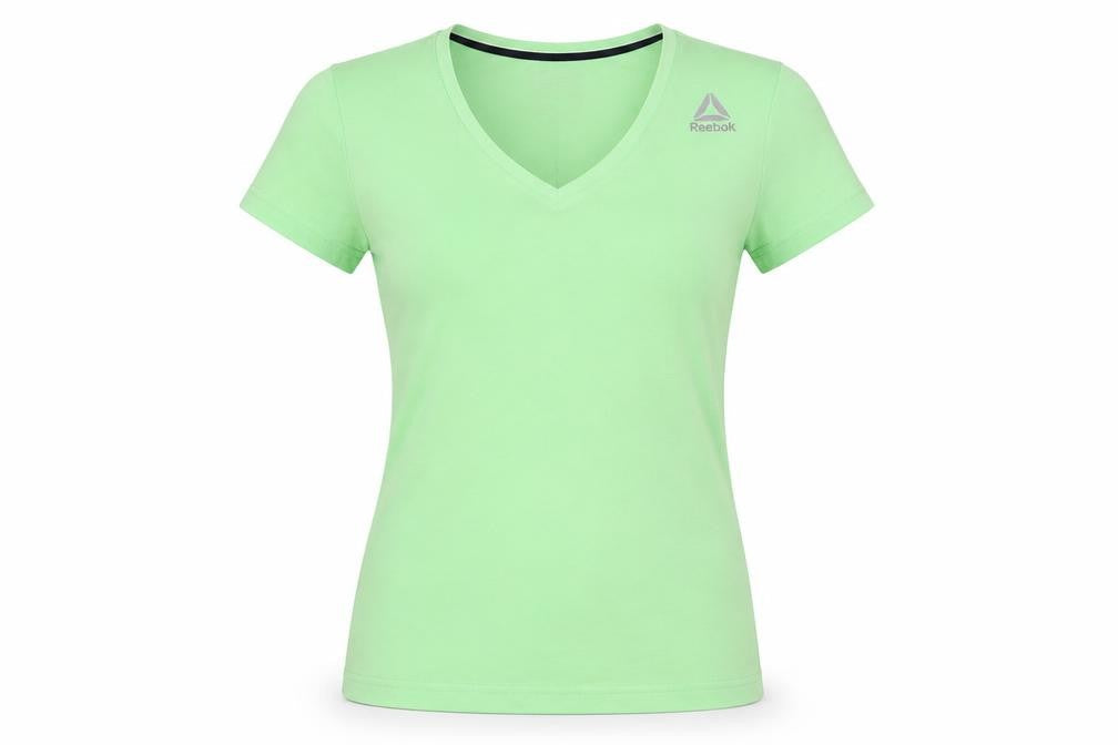 Womens UK Size S Reebok Green Gym & Training Running & Jogging T-Shirt
