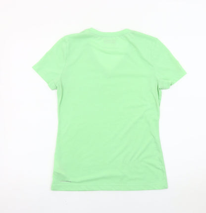 Reebok Women's Green V-Neck T-Shirt S - Gym Essentials