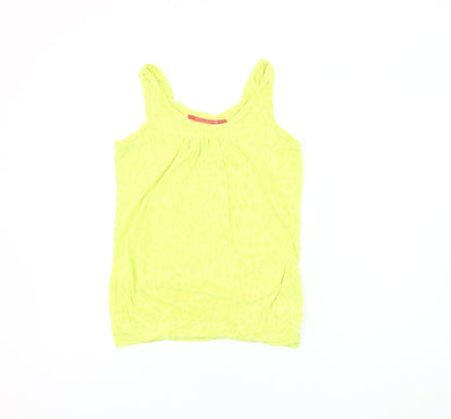 Womens UK Size 8 River Island Yellow Basic Tank