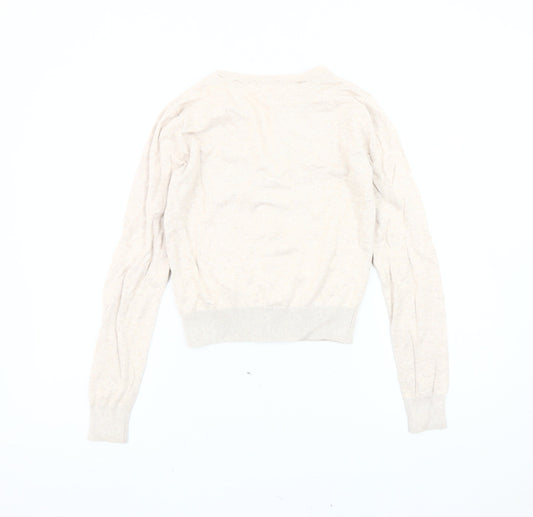 H&M Women's Beige XS Cardigan, Button Accents