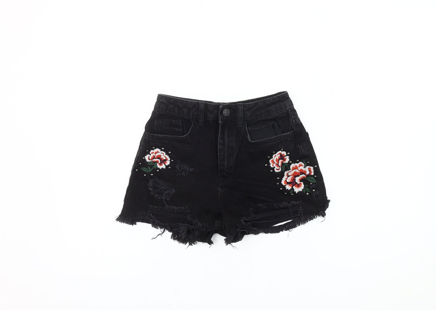Denim Co. Women's Black Cut-Off Shorts, Size 4