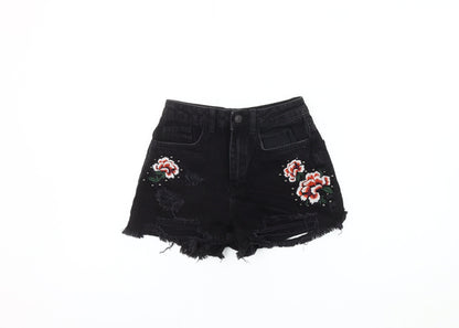 Denim Co. Women's Black Cut-Off Shorts, Size 4