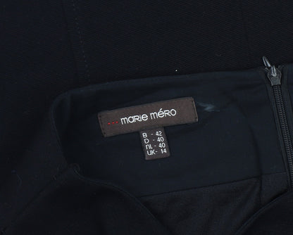 Marie Méro Women's Black Pencil Skirt, Size 14