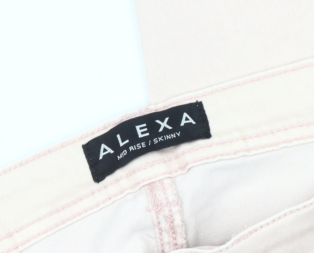 Womens UK Size 18 Peacocks Slim Fit Casual Pink Trousers