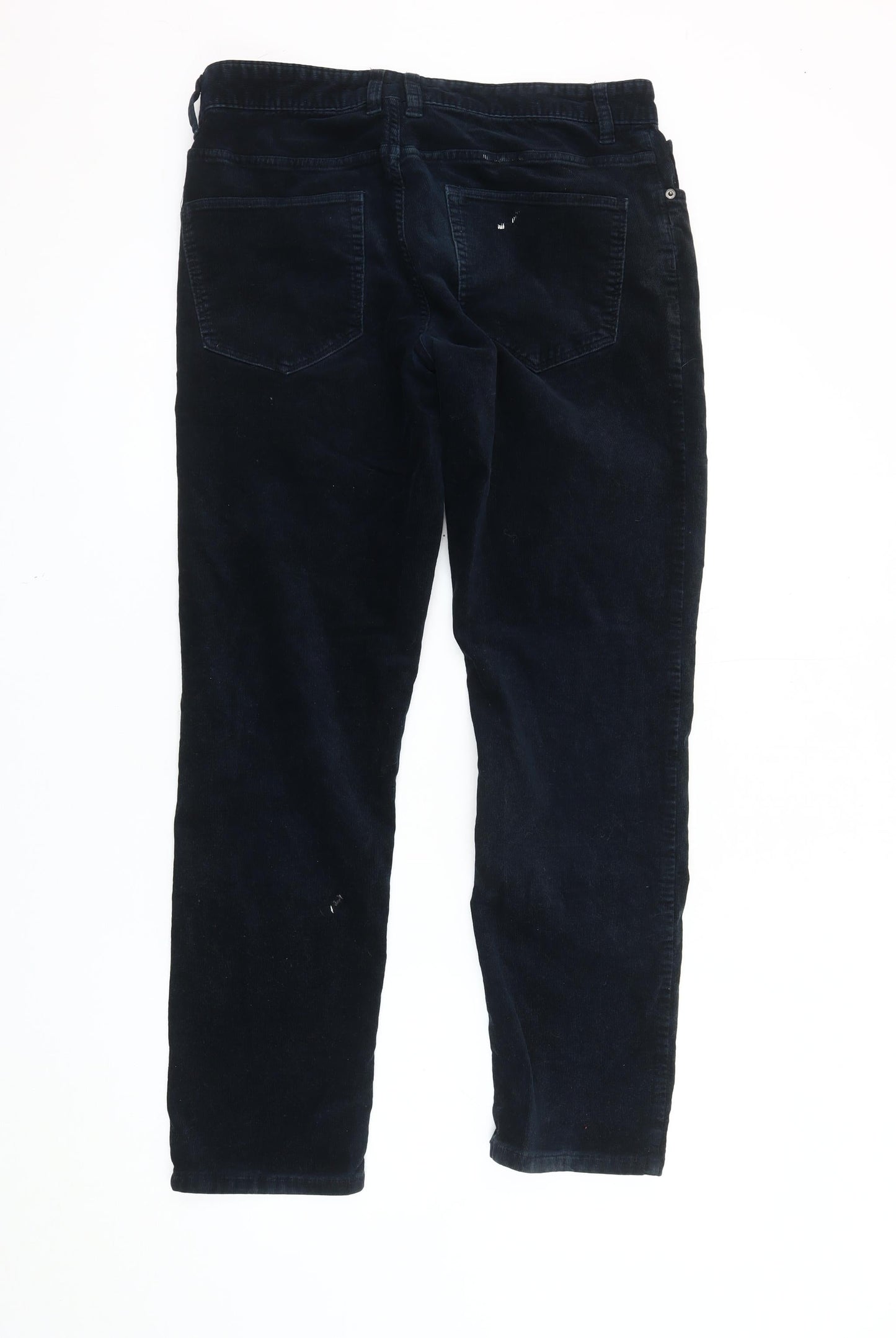 EASY Men's Black Corduroy Trousers 32 Regular Fit