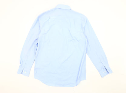 Marks and Spencer Men's Blue Regular Fit Shirt