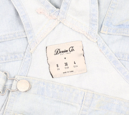 Denim Co. Women's Blue Dungaree Size 8 Casual