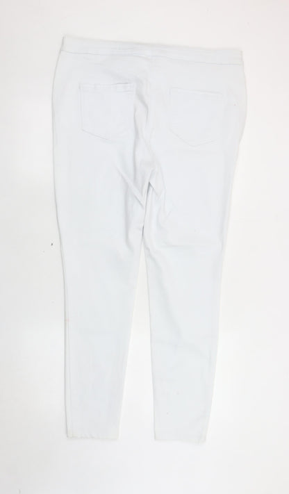 Premium Denim Collection Women's White Skinny Jeans, Size 20, Stretch Denim