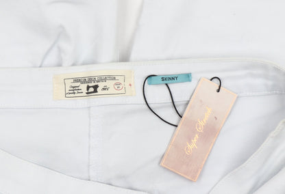 Premium Denim Collection Women's White Skinny Jeans, Size 20, Stretch Denim
