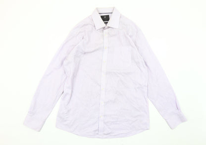 Marks and Spencer Men's Multicoloured Striped Shirt 16.5