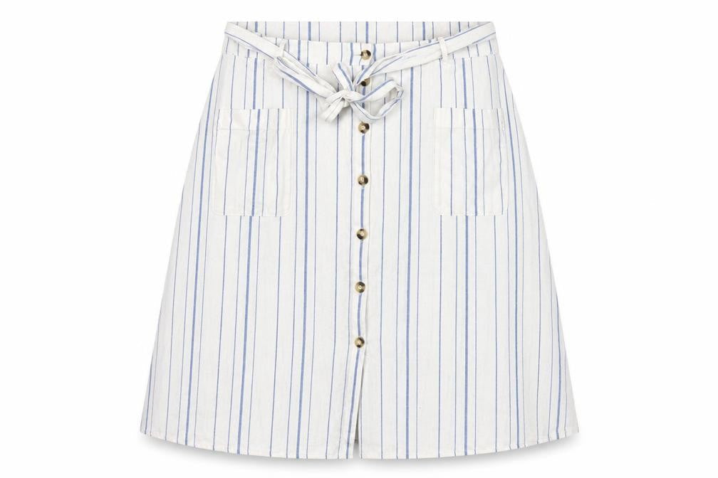 Front view of Marks & Spencer Women’s White A-Line Skirt, size UK 22