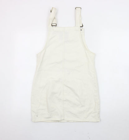 Denim Co. Women's Ivory Pinafore Dress Size 6