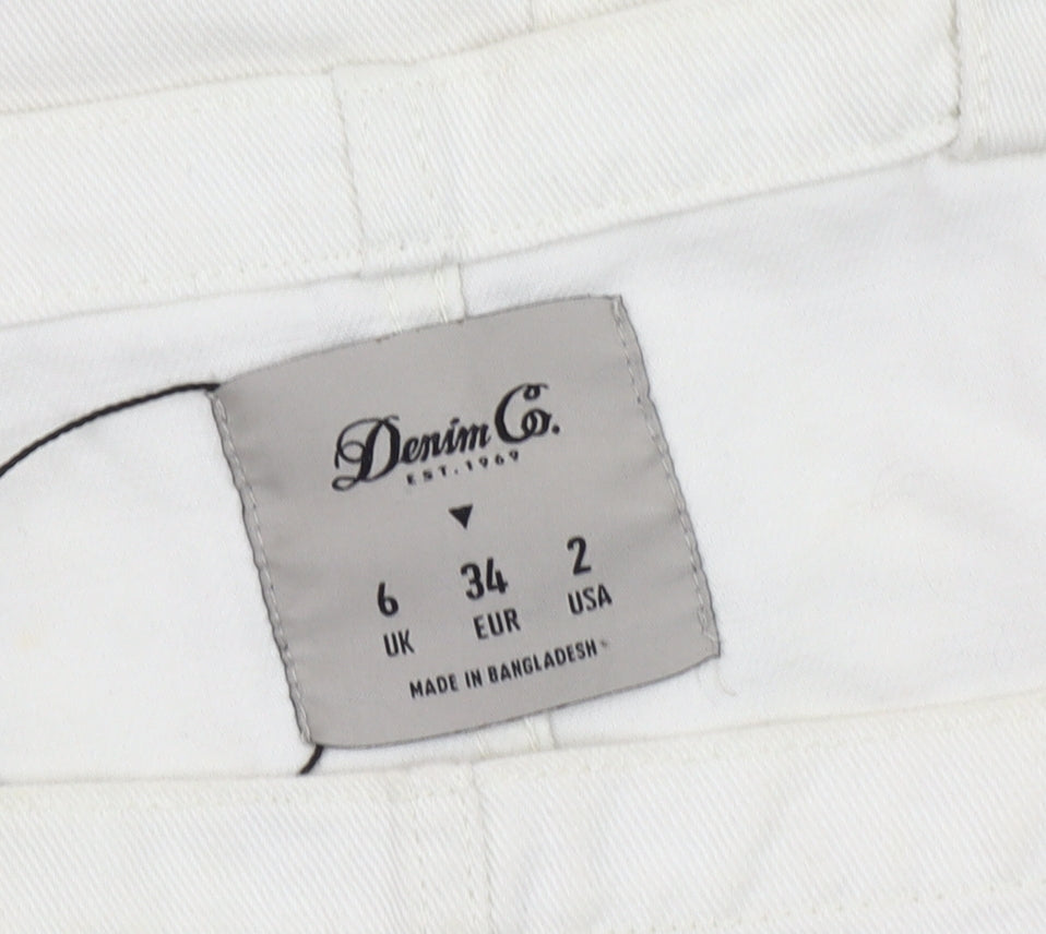 Denim Co. Women's Ivory Pinafore Dress Size 6