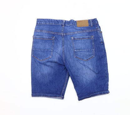 Denim Co. Men's Blue Slim Fit Chino Shorts, Size 34