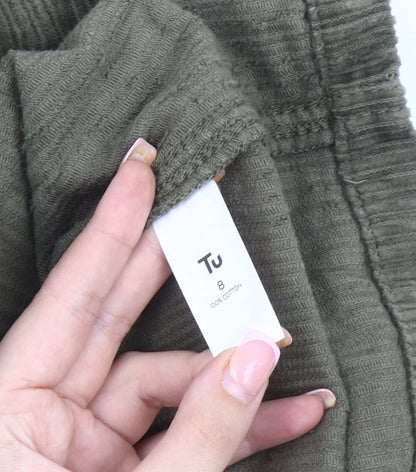 Tu Women’s Green Corduroy Pinafore Dress Size 8