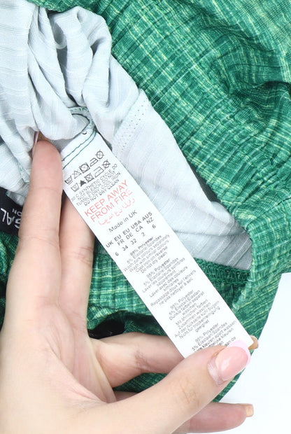 Nasty Gal Women's Green Flared Trousers Size 6