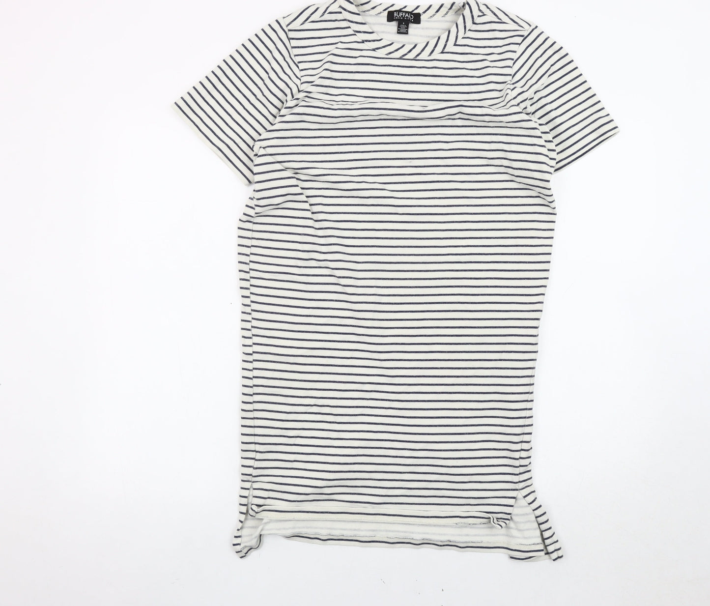 Buffalo David Bitton Women’s White Striped T-Shirt Dress