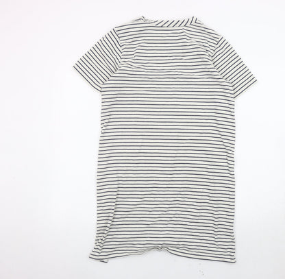 Buffalo David Bitton Women’s White Striped T-Shirt Dress