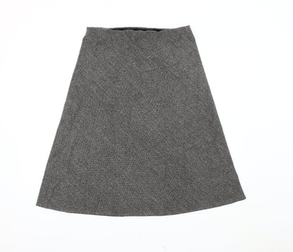 Marks and Spencer Women's Grey A-Line Skirt, Size 12