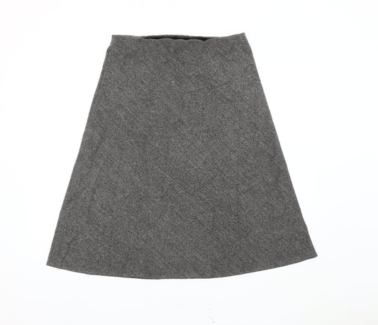Marks and Spencer Women's Grey A-Line Skirt, Size 12