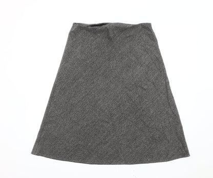 Marks and Spencer Women's Grey A-Line Skirt, Size 12