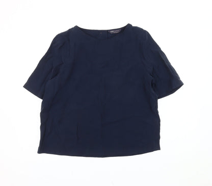 Womens UK Size 14 Marks and Spencer Blue Basic Blouse