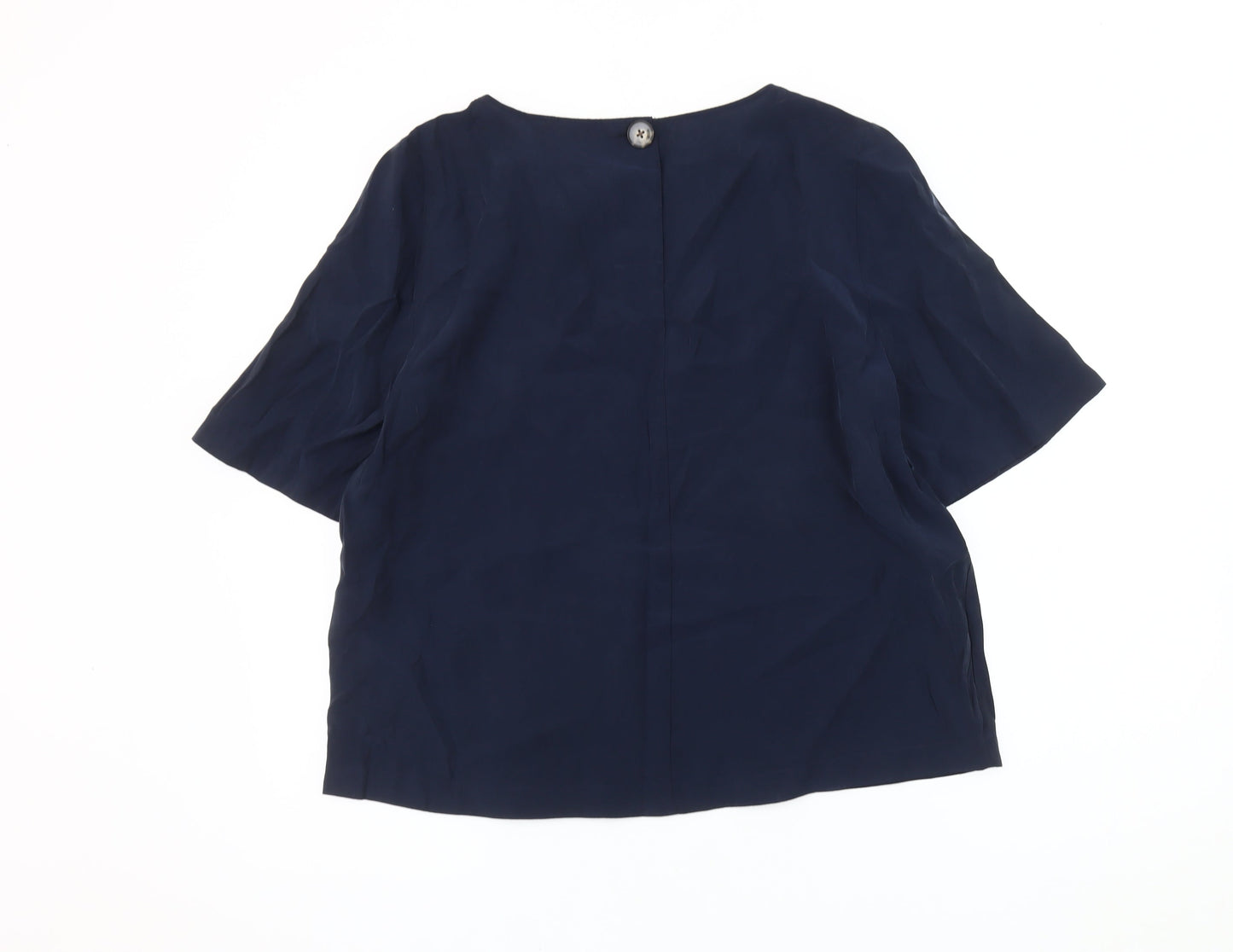 Womens UK Size 14 Marks and Spencer Blue Basic Blouse