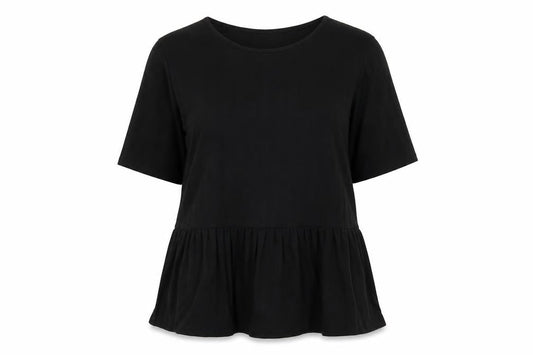 Womens UK Size 16 Papaya Black Basic Blouse