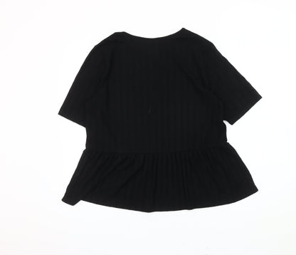 Papaya Women's Black 3/4 Sleeve Top Size 16