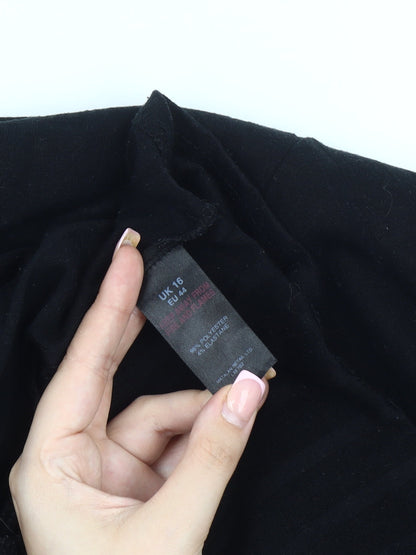 Papaya Women's Black 3/4 Sleeve Top Size 16