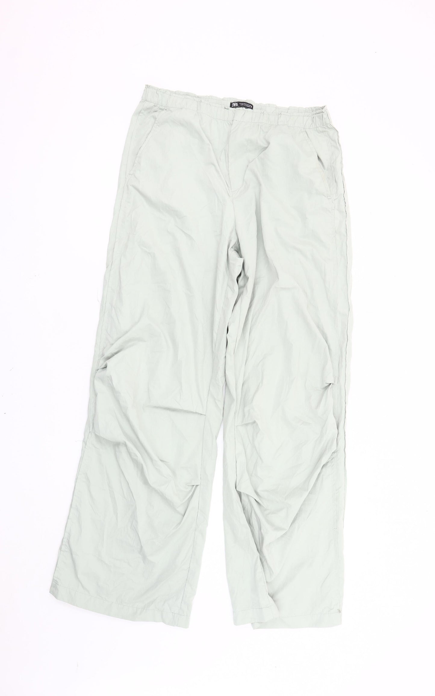 Womens UK Size 10 Zara Relaxed Fit Casual Grey Trousers