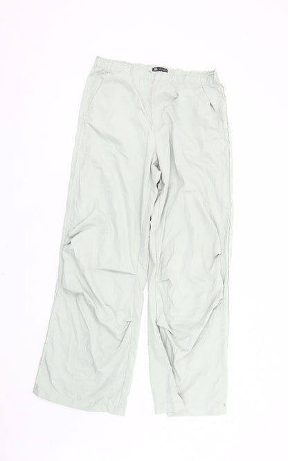 Womens UK Size 10 Zara Relaxed Fit Casual Grey Trousers