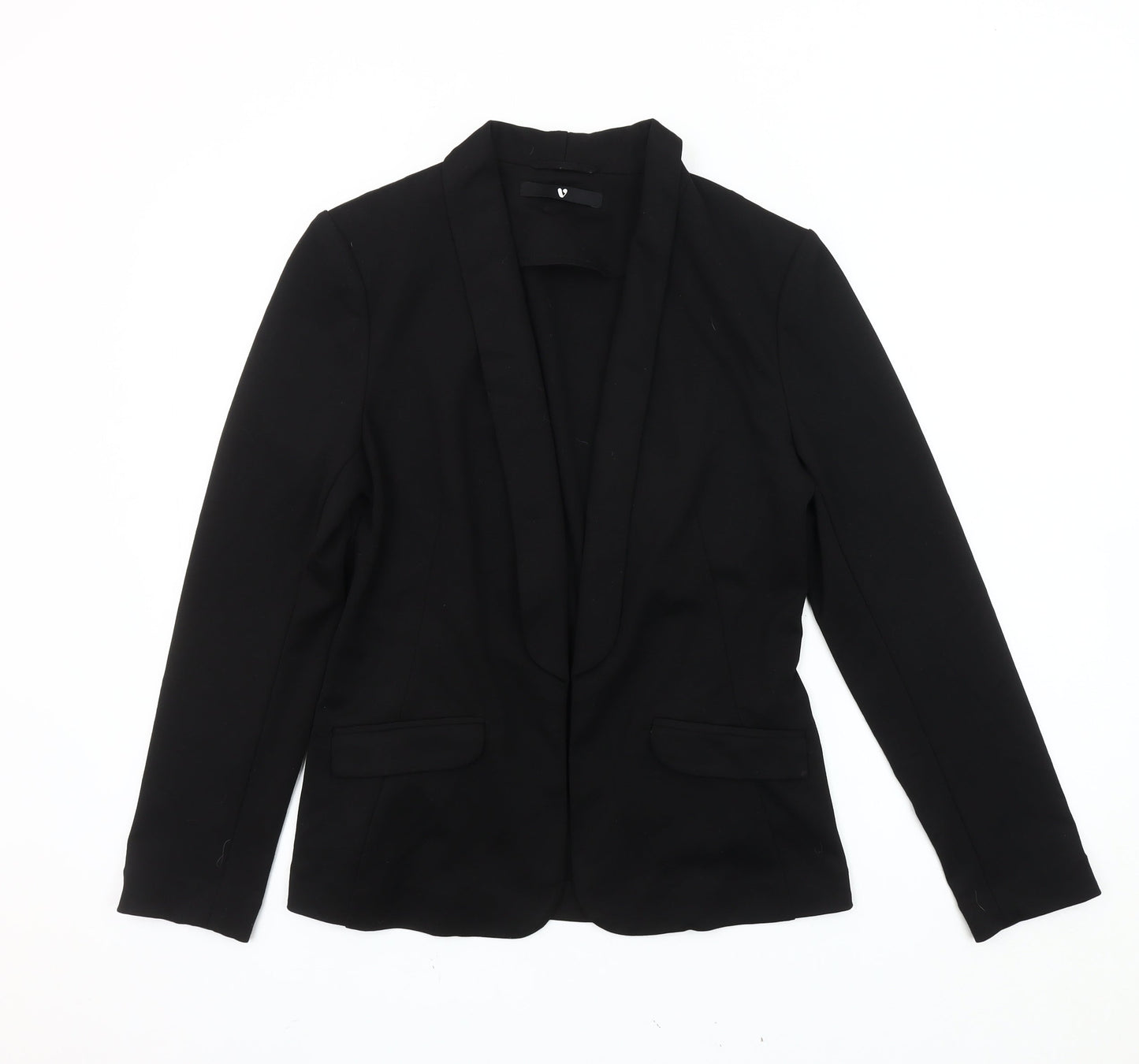 Very Women's Black Blazer Shawl Collar Size 10
