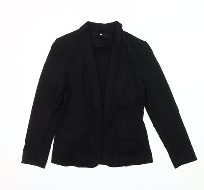 Very Women's Black Blazer Shawl Collar Size 10