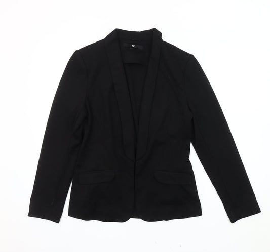 Very Women's Black Blazer Shawl Collar Size 10