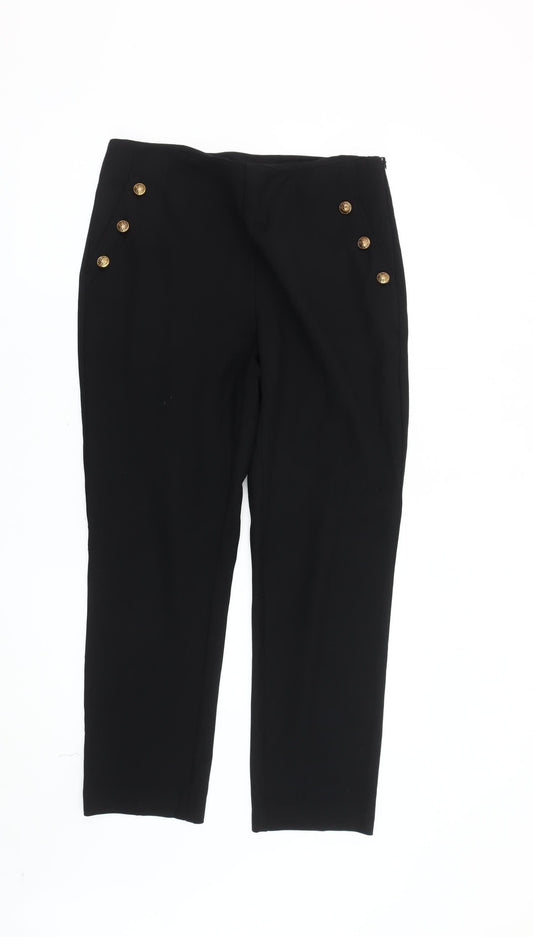 V By Very Women's Black Straight Trousers Size 12