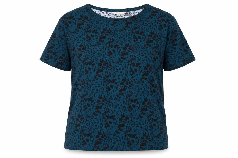 Front view of Marks & Spencer Women's Blue Animal Print T-Shirt