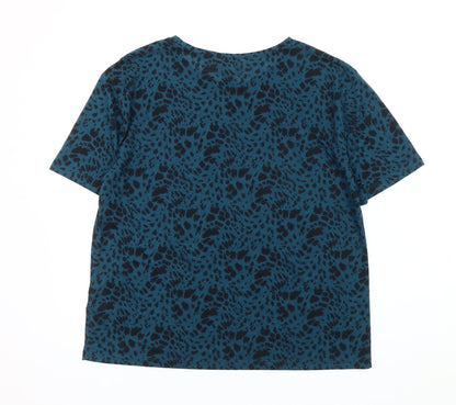 Womens UK Size 12 Marks and Spencer Blue Basic T-Shirt
