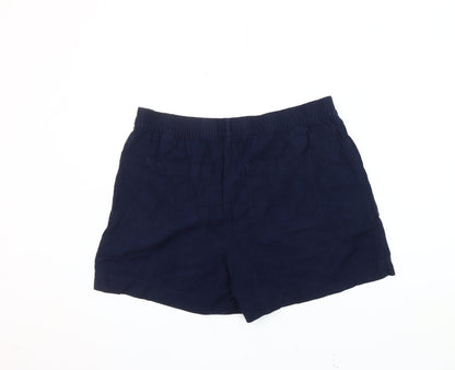 Marks and Spencer Women's Blue Linen Shorts