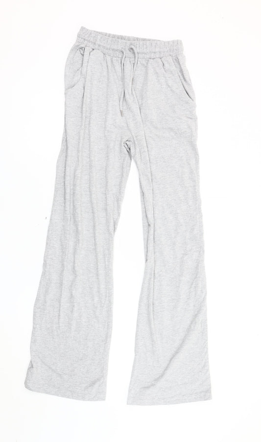 PrettyLittleThing Women’s Grey Track Pants Size 4